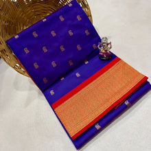 Load image into Gallery viewer, Devika Kadiyal Paithani Saree in Soft Tana Silk with a contrast blouse piece