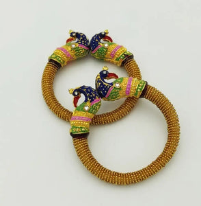 Trendy Designer Multicolor Beads Peacock Handcuff