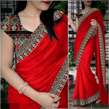 Load image into Gallery viewer, Chanderi Cotton Saree with Blouse piece