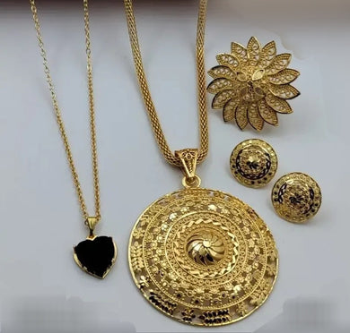 Women's pendant set with ring combo