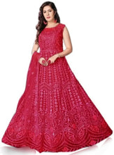 Load image into Gallery viewer, Stylish Fancy Net Embroidered Anarkali Ethnic Gowns For Women
