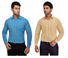 Load image into Gallery viewer, Khadi Solid Long Sleeve Formal Shirt Combo