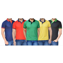 Load image into Gallery viewer, Set of 5 Polyester Blend Polo T-Shirt