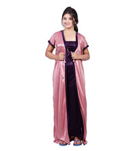Load image into Gallery viewer, Women&#39;s Satin Robe Nightwear Gown for Women and Girls _Pack of 2