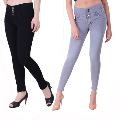Women's Stretchable Denim Jeans Combo Of 2
