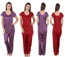 Load image into Gallery viewer, Women&#39;s Satin Night Wear Suit Set Pack Of 2
