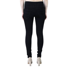 Load image into Gallery viewer, Women&#39;s Trendy Denim Lycra Black Solid High Waist Jeans