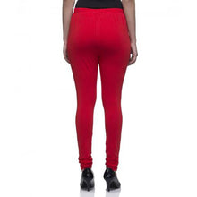 Load image into Gallery viewer, Cotton Lycra 4 Way Stretchable Churidar Leggings (Red, Solid)