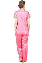 Load image into Gallery viewer, Women Pink Solid Satin Nightdress