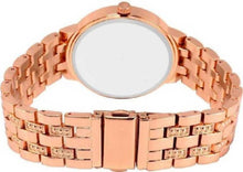 Load image into Gallery viewer, Rhinestone Collection Stainless Steel Strap Rose Gold Colour Men And Women Watches