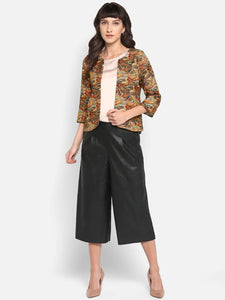 Women's Polyester Viscose Printed Jacket