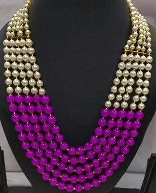 Elite Pearl Bead Work Necklace