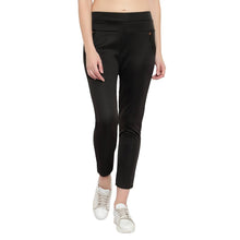 Load image into Gallery viewer, Cotton Lycra Black Skinny Womens Trouser Pant
