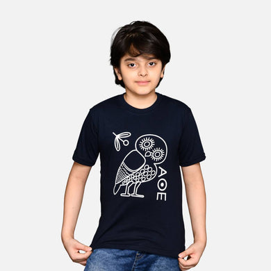 Boys T-Shirt For Kids | Unisex Kids T-Shirt For Casual Wear| Regular Fit Round Neck Stylish Printed Tees | Cotton Blend, 1 Pcs, Navy Blue