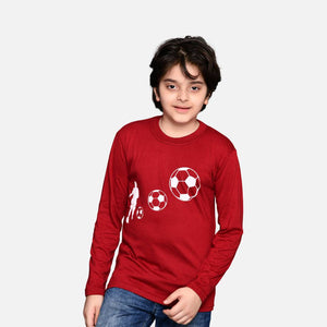 Boys Tshirt Combo Pack  Unisex Kids T-Shirt Combo Set Regular Fit Round Neck Stylish Printed Tees  Cotton Blend, 2 Pcs, Maroon & White