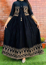 Load image into Gallery viewer, Rayon Black Gown for Girls