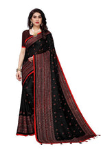 Load image into Gallery viewer, Trendy Jute Cotton Printed Mirror Work Saree With Blouse Piece