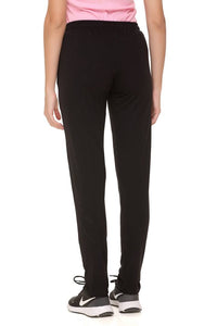 Stylish Black Cotton Solid Track Pant For Women