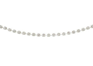 Stylish Kamarband Sparkling Crystal White Silver Plated, 39 Inch Body Waist Belly Chain for Women &amp; Girls