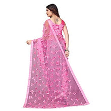 Load image into Gallery viewer, JULEE Women&#39;s Net Saree With Blouse Piece (Titli Saree Pink-New_Pink)