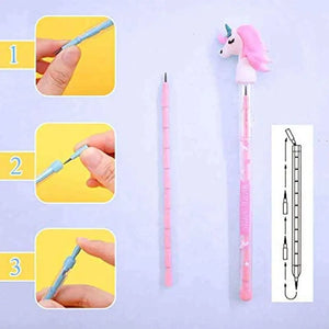 Cute Cartoon Pre-Nursery Kids School Bag Embroidery Work Pack Of 1 With Unicorn Stacking Pencil Pack of 1