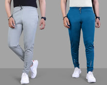 Load image into Gallery viewer, Suzaro Combo Mens Relaxed Lycra Track Pants / Regular Fit Jogger / Sport Wear Lower /Perfect Gym Pants /Stretchable Running Trousers /Nightwear and Daily Use Slim Fit Track Pants with Zipper with Bot