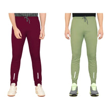 Load image into Gallery viewer, Combo Mens Relaxed Lycra Track Pants / Regular Fit Jogger / Sport Wear Lower /Perfect Gym Pants /Stretchable Running Trousers /Nightwear and Daily Use Slim Fit Track Pants with Zipper with Both Size