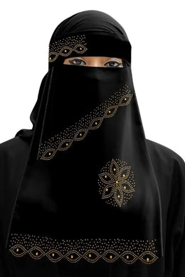 Beautiful Dimond Brooch Naqab Parda For Islamic Abaya and Burkha Collection hijab for Women and Girls Niqab