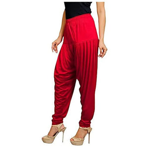 Eazy Trendz Women's Viscose Lycra Solid Patiala Pack of 3-MPINK_RED.White