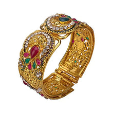 Load image into Gallery viewer, JDX Gold Plated Bangles Kada for Women and Girls Size_Adjustable