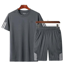 Load image into Gallery viewer, Micro Spandex Solid Active T-Shirt with Shorts