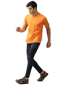 Micro polyester Solid Half Sleeves Dry-fit T-Shirt
