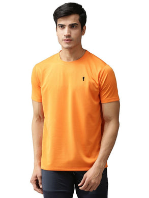 Micro polyester Solid Half Sleeves Dry-fit T-Shirt