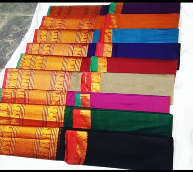Karnataka Fame Sarees in Pure Cotton with running blouse piece.