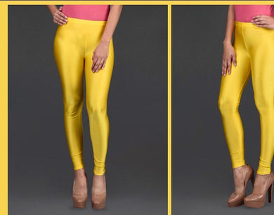 Women's Shinner lycra Leggings in Yellow  color , No COD available,  COD is not available for this item