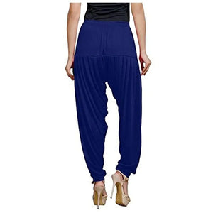 Eazy Trendz Viscose Lycra Solid Patiala for Womens - Navy