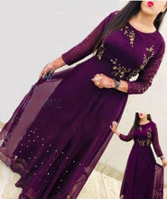 Load image into Gallery viewer, Women&#39;s Georgette Long Length Flared Kurtas