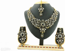 Load image into Gallery viewer, A1 Trendy Alloy Necklace Set with crystel store for Women and girls