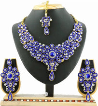 Load image into Gallery viewer, A1 Trendy Alloy Necklace Set with crystel store for Women and girls