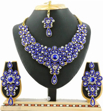 A1 Trendy Alloy Necklace Set with crystel store for Women and girls