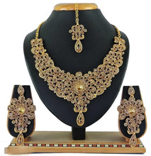 Load image into Gallery viewer, A1 Trendy Alloy Necklace Set with crystel store for Women and girls