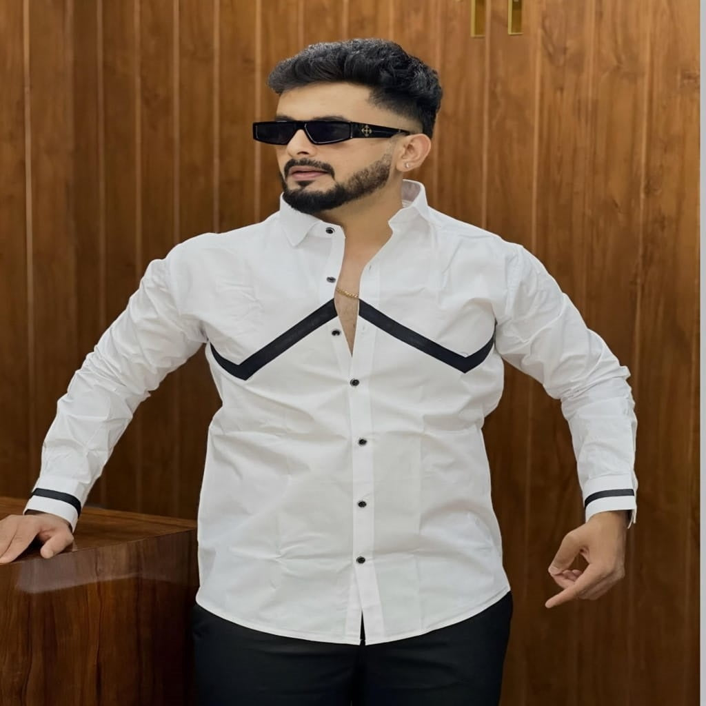 Premium men’s full sleeve designer shirt made from soft Oxford cotton. Stylish, comfortable &amp; perfect for casual and party wear. Available in all sizes at just ₹1050 with free shipping.