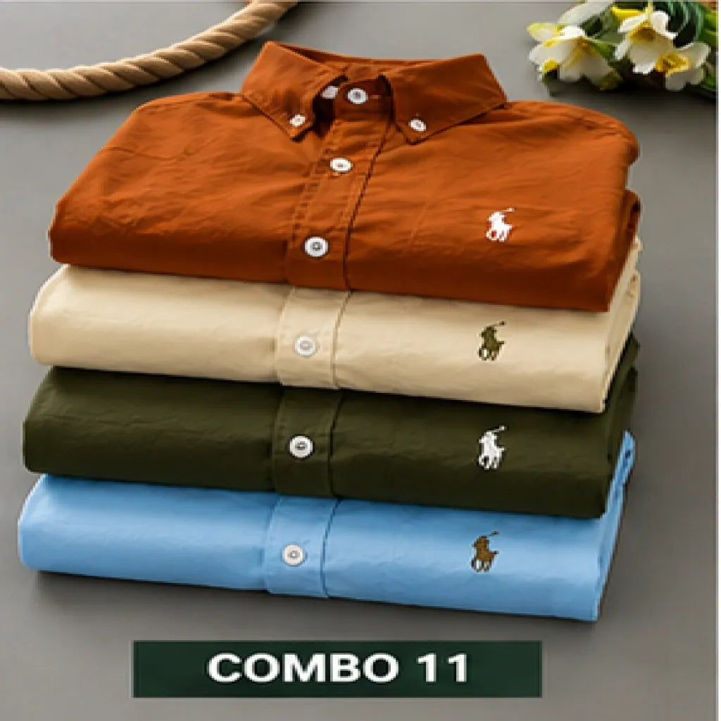 Upgrade your wardrobe with the Premium Oxford Cotton Full Sleeve Plain Shirt, crafted from 100% soft Oxford cotton fabric for all-day comfort and a classy look. Featuring a regular fit, premium embroidery, and fine stitching, this versatile shirt is perfect for office wear, casual outings, parties, and everyday fashion.