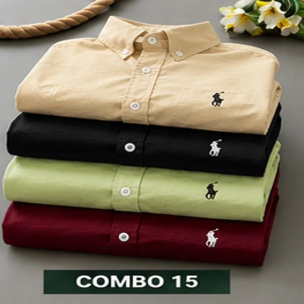 Upgrade your wardrobe with the Premium Oxford Cotton Full Sleeve Plain Shirt, crafted from 100% soft Oxford cotton fabric for all-day comfort and a classy look. Featuring a regular fit, premium embroidery, and fine stitching, this versatile shirt is perfect for office wear, casual outings, parties, and everyday fashion.