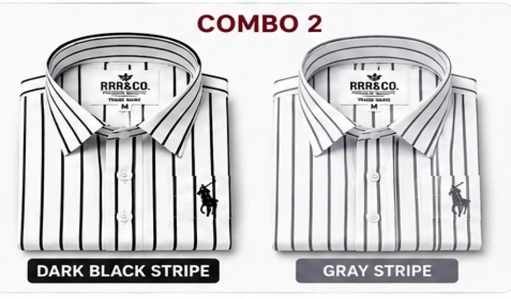Upgrade your wardrobe with RL Polo Partywear Lining Shirt single Shirt, Combo-2,Combo-3 & Combo-4 where luxury meets style.