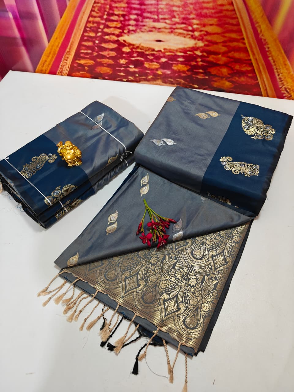 Shop now Premium Soft Silk Kanchipuram Saree with Rich Wokr Meena Pallu. Unique colors with Running Blouse. Perfect for weddings, Function &amp; festive occasions.