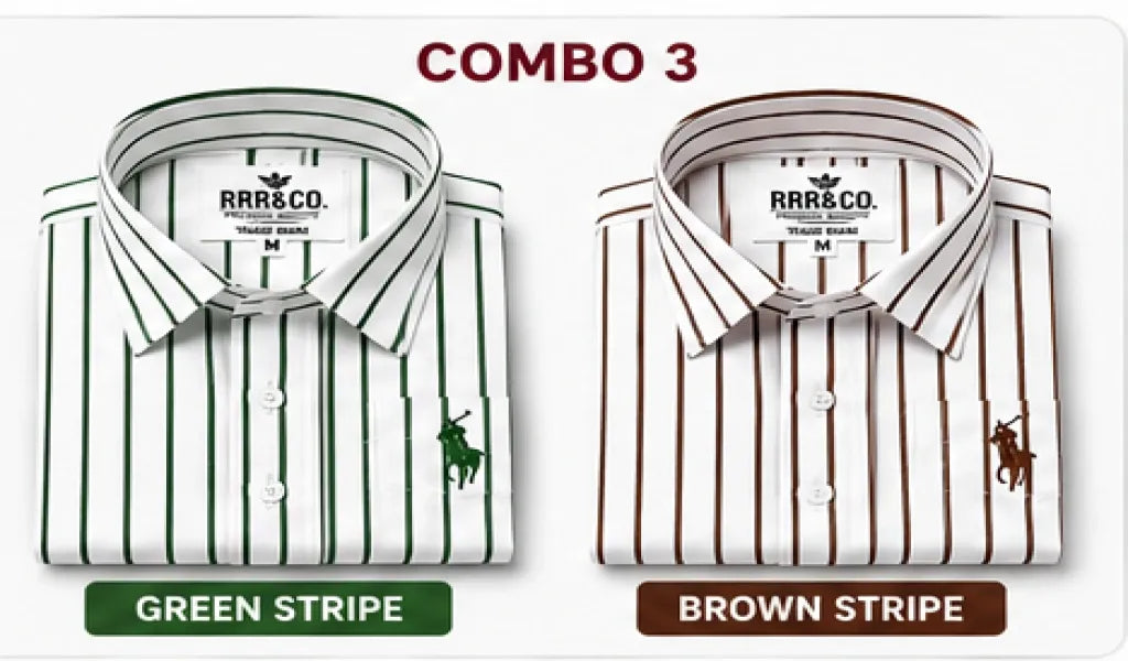 Upgrade your wardrobe with RL Polo Partywear Lining Shirt single Shirt, Combo-2,Combo-3 & Combo-4 where luxury meets style.