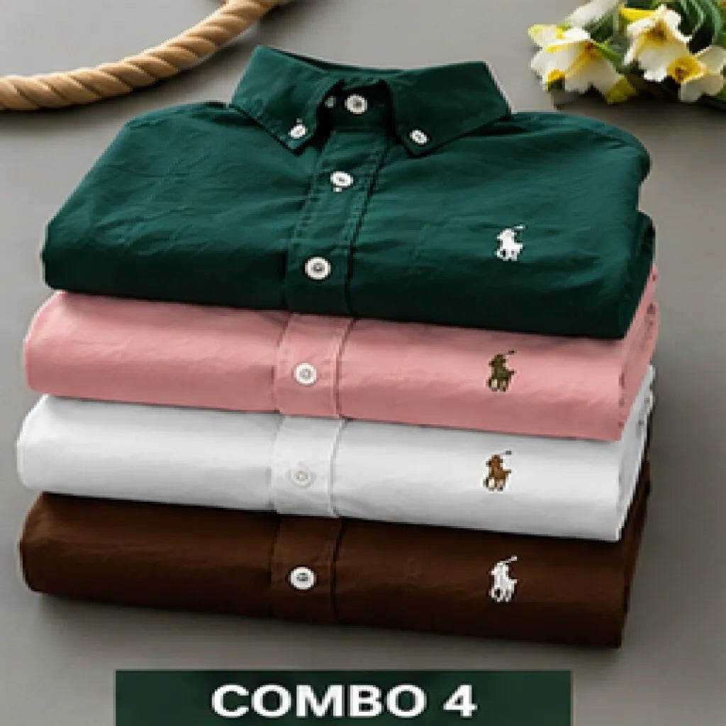 Upgrade your wardrobe with the Premium Oxford Cotton Full Sleeve Plain Shirt, crafted from 100% soft Oxford cotton fabric for all-day comfort and a classy look. Featuring a regular fit, premium embroidery, and fine stitching, this versatile shirt is perfect for office wear, casual outings, parties, and everyday fashion.
