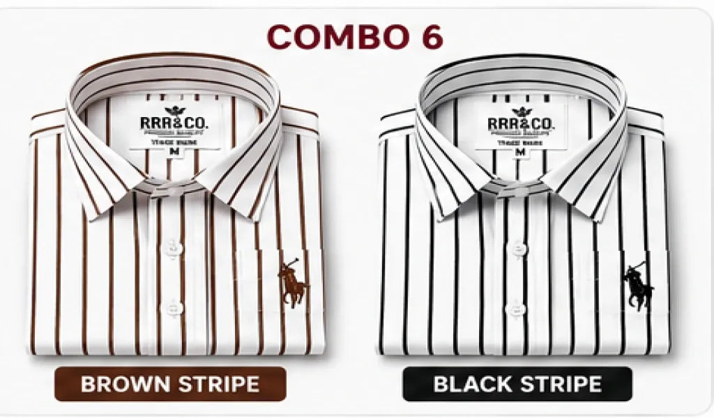 Upgrade your wardrobe with RL Polo Partywear Lining Shirt single Shirt, Combo-2,Combo-3 & Combo-4 where luxury meets style.