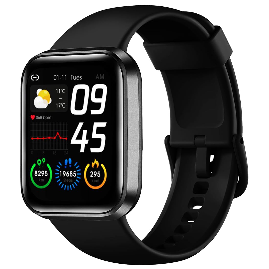 M I D116 Fitness Band Smart Watch Single Touch Interface, Water Resistant, Quick Charge